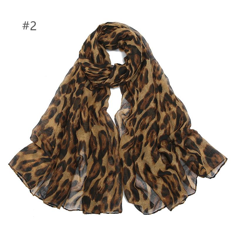 Product Introduction of High quality women's scarves for outdoor travel,Large scarf, 180cm x 80cm, made of Bali Yarn fabric, classic star leopard print, suitable as a hair scarf for women 6