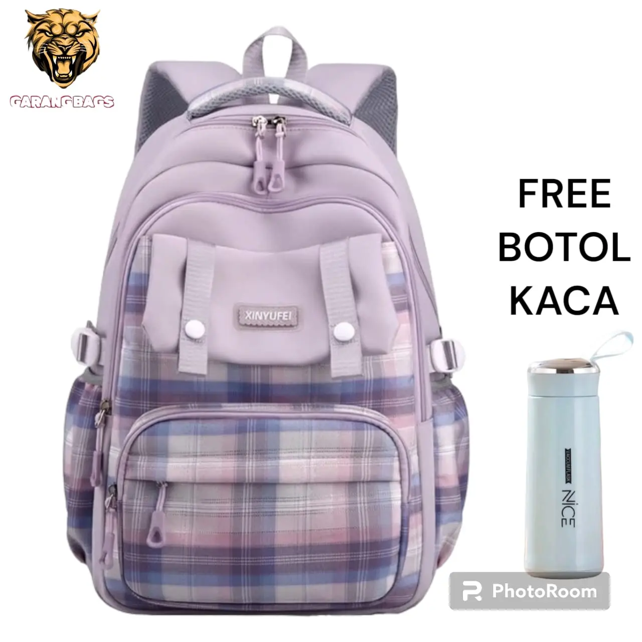 Tas Sekolah Anak Perempuan Kekinian/ Tas Korean Style/ Tas Ransel Sekolah Anak SD, SMP, SMA/ Tas Anak Cewek Fashion/ Tas Laptop Sekolah/ Tas Ransel Laptop
