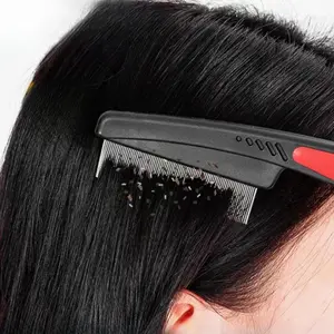 Head Lice Comb Lice Nit Removal Hair Comb Stainless Steel Fine Tooth Comb LiceComb Professional Head Lice Nit Removal HairComb