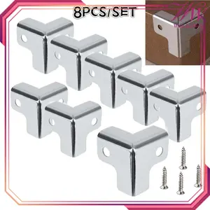 8pcs/Set Box Siku L Hardcase Stainless Steel Box Siku L Hardcase Box Siku Siku Pojok Corner Tebal Dengan Sekrup