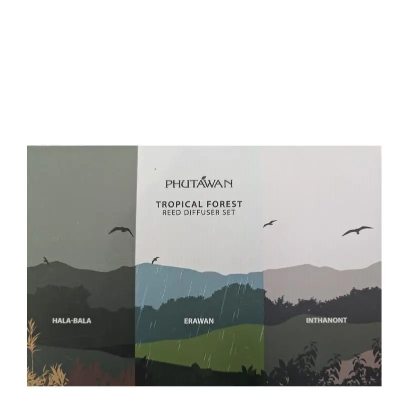 (LIMITED EDITION) Phutawan Forest Reed Diffuser Set (3x 50ml) (Hala-Bala , Erawan, Inthanont)