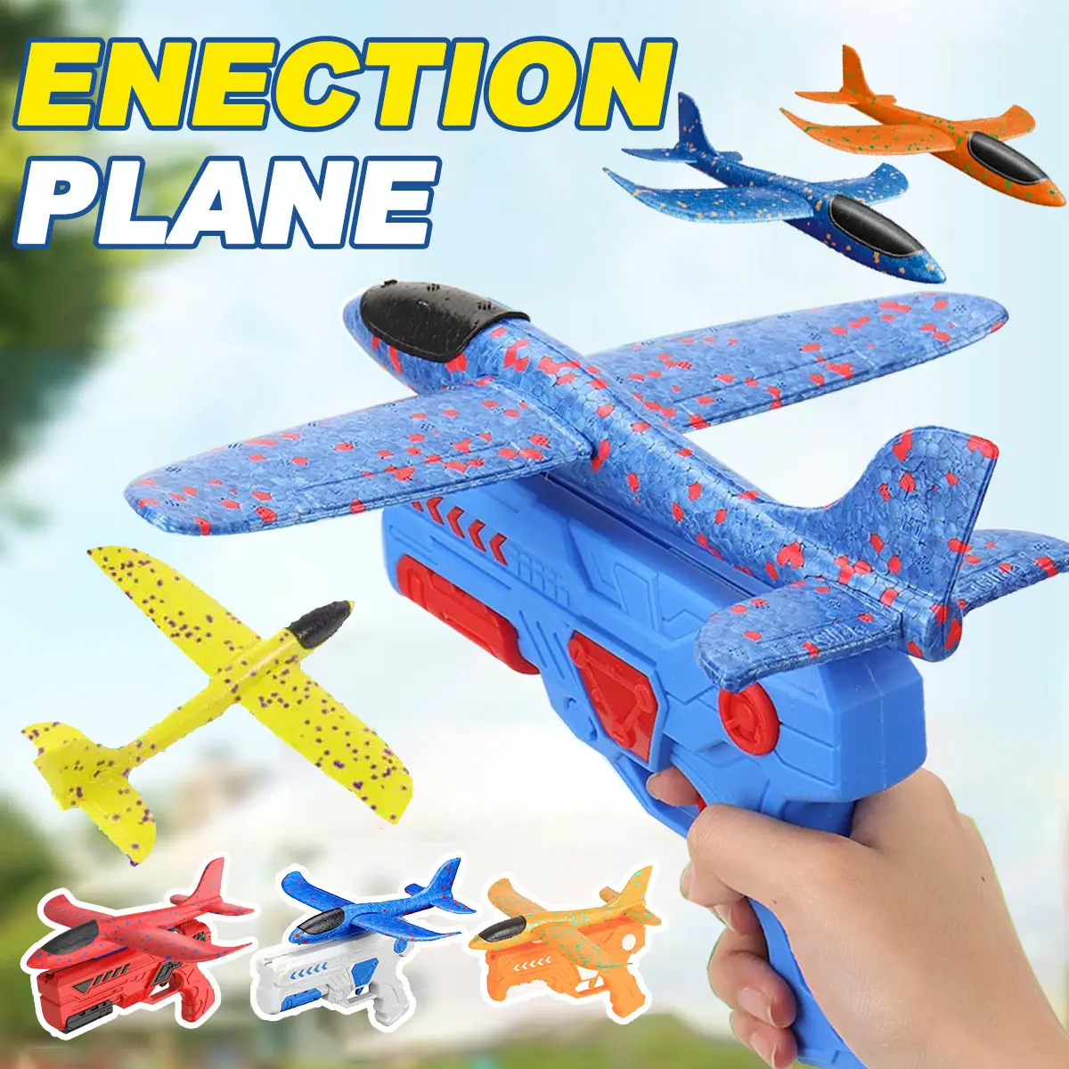 Airplane toys for kids Kid Foam Glider Plane Flight Mode Catapult Hand Throw Children Ejection Aircraft Gun Outdoor Air Combat Gliding Stall Toy  Best Model Gift for Kids