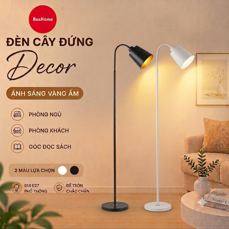 Tên sản phẩm Đèn cây đứng trang trí decor phòng ngủ khách làm việc phong cách châu âu sang trọng hiện đại, đèn trang trí nhà cửa D1