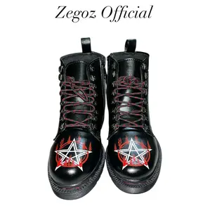 New collection  Boots Shoes Zegoz Official kombinasi tali merah hitam mix