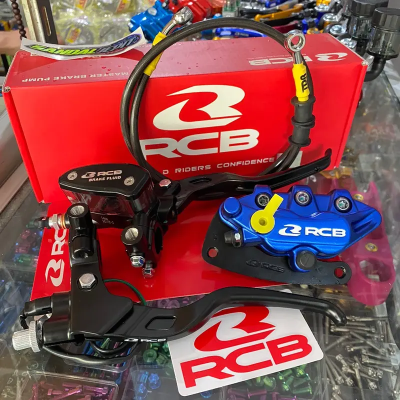 PAKET SET MASTER REM RCB OVAL 14 MM SET HANDLE KOPLING RCB E2 ORIGINAL KALIPER RCB S SERIES 2 PISTON ORIGINAL SELANG REM TDR MASTER SET RCB PNP RX KING CB GL MP TIGER GL100 BEAT SCOOPY VARIO AEROX NINJA R RR SS VIXION FU SONIC JUPITER Z 1 VEGA R FIZ R CBR 1