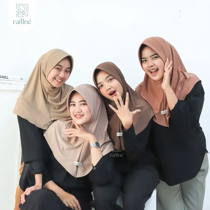 Hijab Bergo Daily Azizah Size S Kerudung Hamidah Wanita Muslim By raffine 1