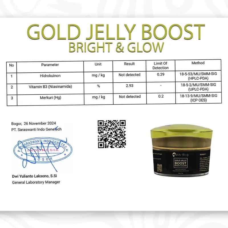 GOLD JELLY BOOST BRIGHT & GLOW KEDAS BEAUTY 0