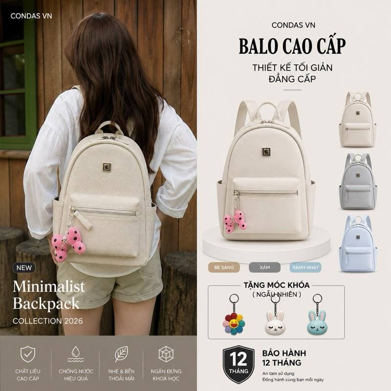 Balo Da Basic Jean Minimal Vibe Phù Hợp Đi Học Đi Chơi Unisex Đựng Vừa Laptop…