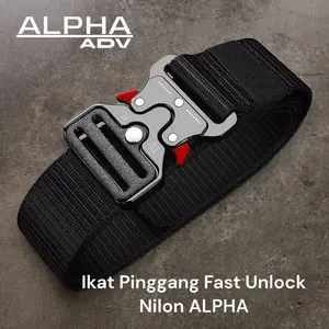 Sabuk Ikat Pinggang Gesper Fast Unlock Canvas Nylon Tactical ALPHA - 120cm