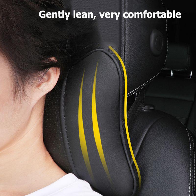 Tựa Đầu Xe Hơi, Gối Bảo Vệ Cổ, Thích Hợp Cho Kia K2 K3 K5 Rio Soul Carens Optima Forte Pregio Cerato Sedona Niro KX3, Phụ Kiện Ghế Xe Hơi, Tựa Đầu Bằng Da 4
