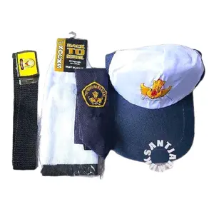 Paket Lengkap Topi Dasi Sabuk Kaos Kaki Bordir Jahitan Rapih untuk Putra Putri SMP SMA Fashion Sekolah
