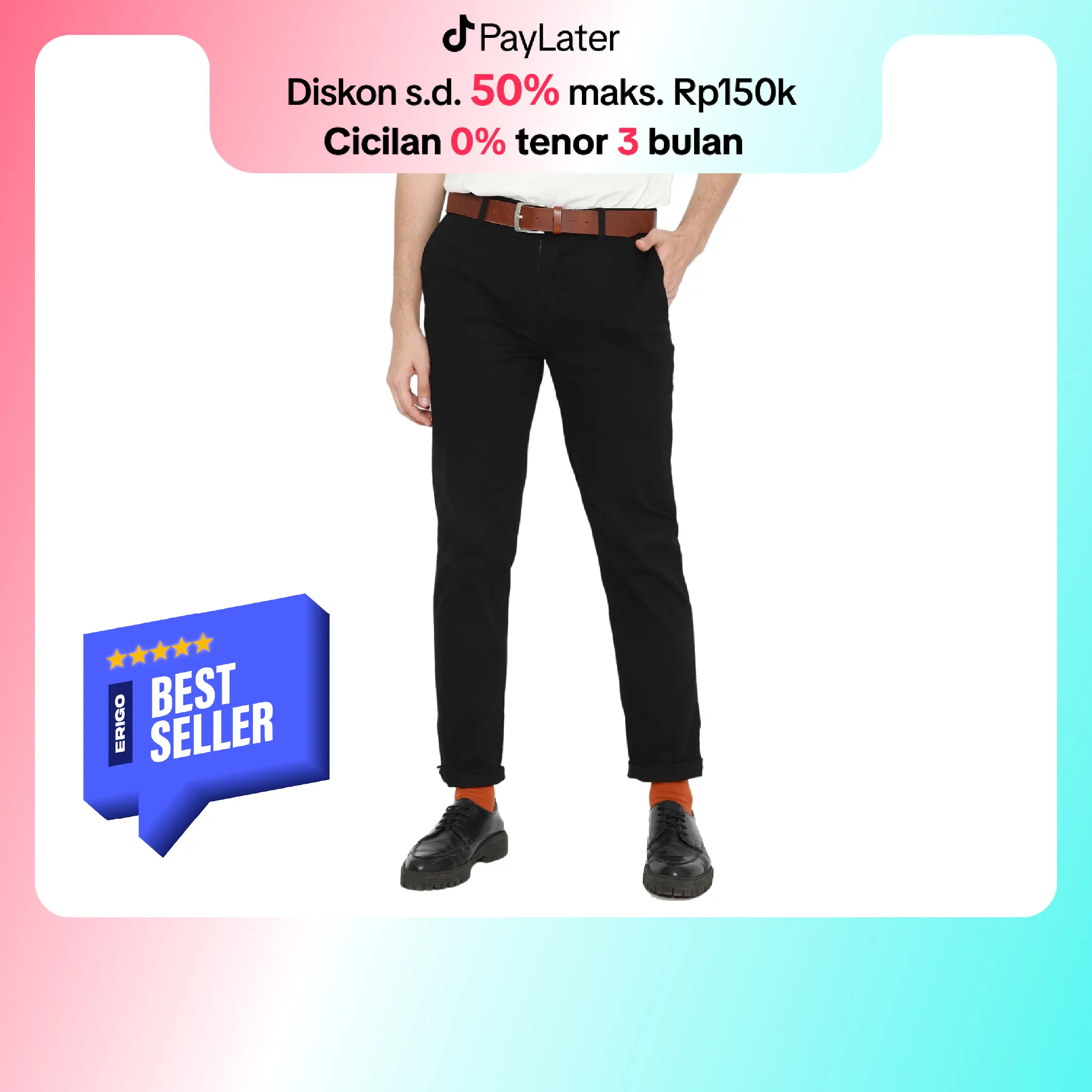 Erigo Chino Pants Sirius Black - Celana Panjang Chino Unisex