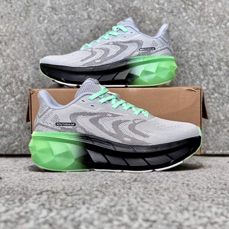 Giày Thể Thao Nam Nữ Tập Gym Aerobic Chạy Bộ Đế Nhẹ ROU-2607 Xám Xanh Sneaker Sport Tập Thể Dục Tập Chạy Bộ