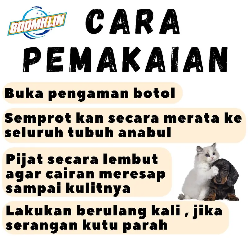 Boomklin Easy Remover Flea 250ml Pembasmi Anti Kutu Anabul (Bisa Cod) 2