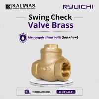 Gambar Swing Check Valve Kuningan d.1 1/2" Drat (RYUICHI) | Klep Tabok Brass Anti Aliran Balik (Backflow) Tahan Karat dari kalimas.online Kota Administrasi Jakarta Pusat 1 Tokopedia