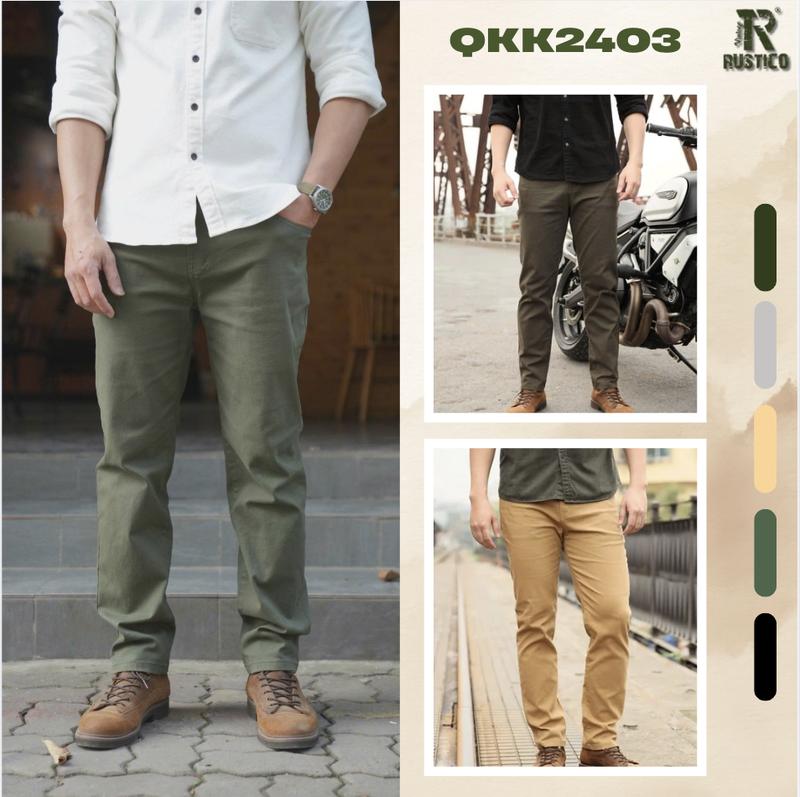 Quần Kaki Nam The Rustico QKK2403 cao cấp Bảo Hành 30 Ngày Quần Kaki Nam Chất Cotton Co Giãn Mềm Mịn Menswear Pants