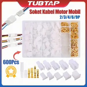 TUBTAP Soket Kabel Motor Mobil 200 400 600Pcs Terminal Kuningan Kabel Listrik Otomotif Konektor 2Pin 3Pin 4Pin 5Pin 6Pin 9Pin Socket Soket Terminal Kuningan Listrik Otomotif Konektor Kabel soket  motor