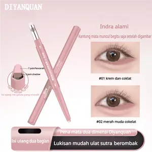 【Bayar di Tempat (COD) 】Dual Tone Pensil Aegyo-sal 2in1, Bayangan & Highlighter, Natural 3D, Cocok untuk Pemula - Easy to Use