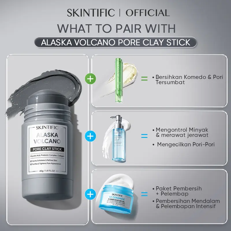 SKINTIFIC Alaska Volcano Pore Clay Stick 7