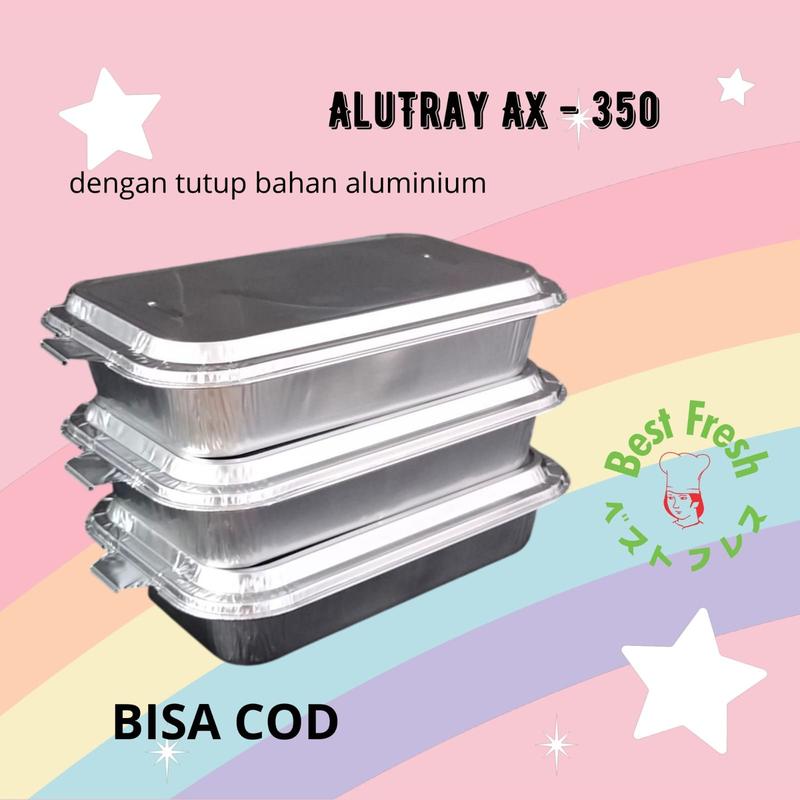 Aluminium Tray AX 350 (10PCS) Wadah kotak Aluminium Foil Mentai 1