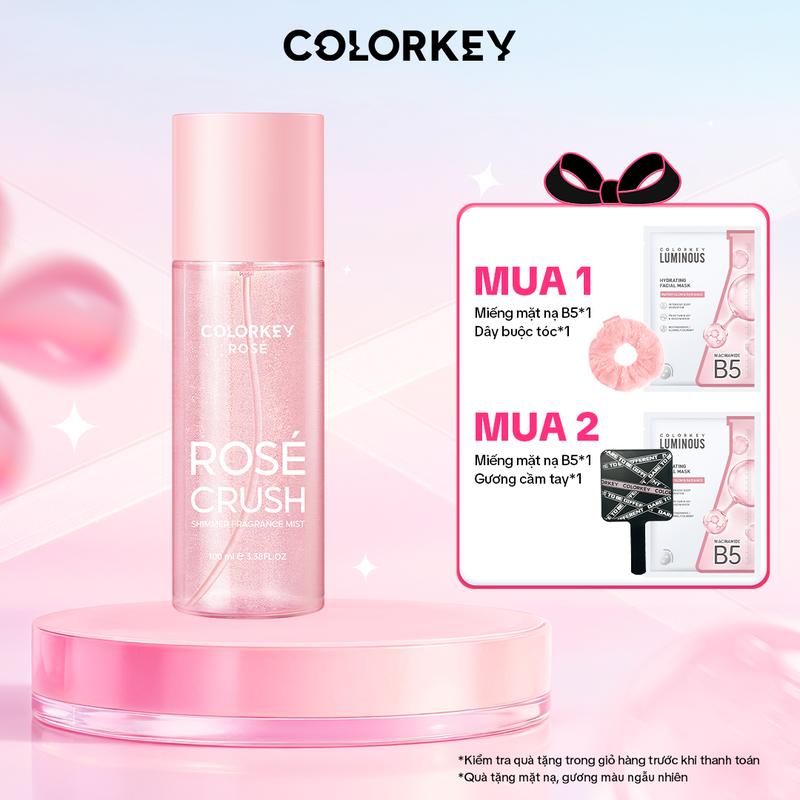   EX  Body Mist COLORKEY ROSÉ Hương Thơm Ngọt Ngào Tươi Mới 100ml 