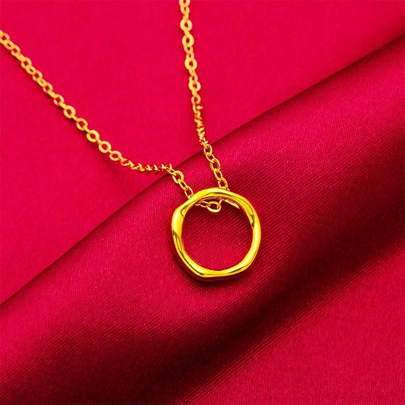 Product Introduction of Brass Gilding Women's O Pendant Necklace Korean Style 8
