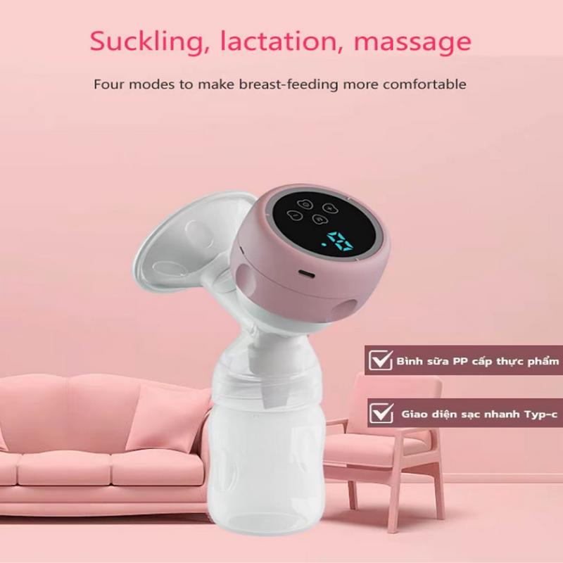 Máy hút sữa điện một bên - tích hợp 9 chế độ massage và lực hút giúp vận hành…
