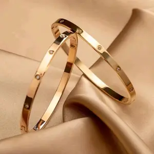 GELANG TITANIUM ANTI KARAT NAGITA BANGLE UKURAN ANAK DAN DEWASA SLIM 4 MM AKSESORIS FASHION MURAH LARIS Perhiasan Bracelets