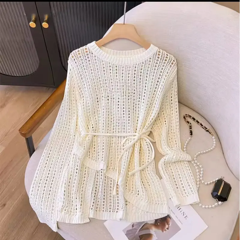 Yuruma Sweater Rajut Jaring Tali Oversize