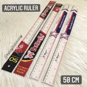 Penggaris 50 Cm Butterfly Akrilik - Garisan Mika 50 CM Butterfly