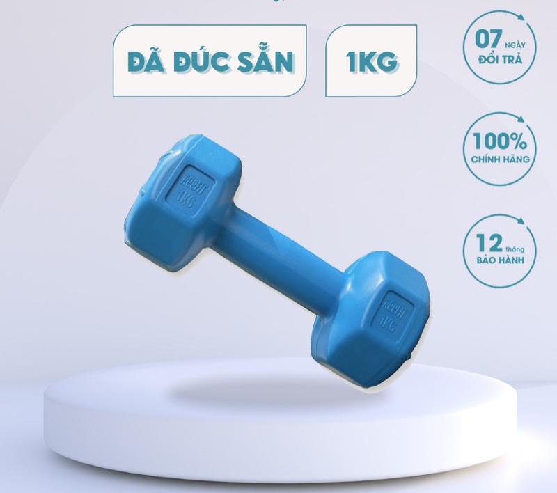 Tạ Tay Tập Tại Nhà Đã Đúc Ruột 1kg-5kg, Hỗ Trợ Tập Tay Vai Lưng Mông Tiện Ích…