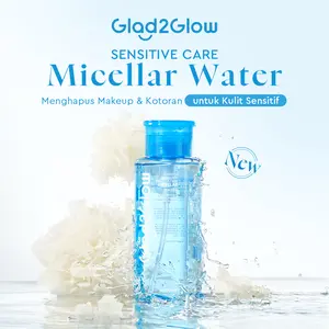 [BPOM]  Glad2Glow  Sensitive Care Micellar Water 300ml Tremella Panthenol Untuk Kulit Sensitif Pembersih Wajah Make Up Remover Cleansing Water dan Melembabkan Wajah