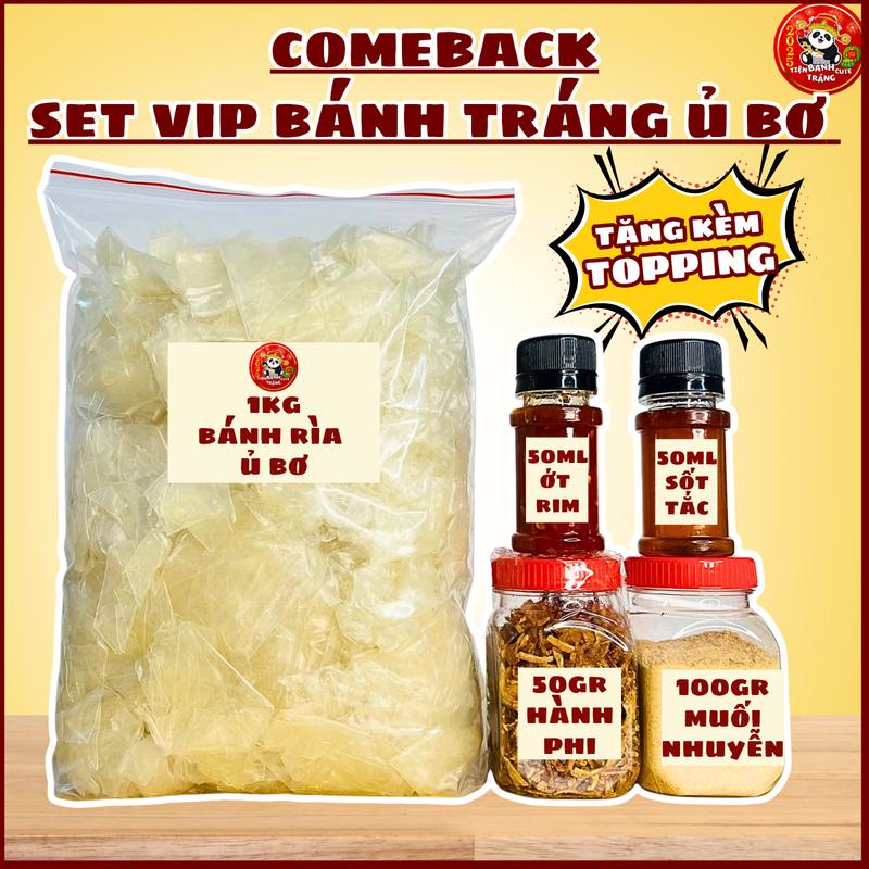 BT Ủ BƠ COMEBACK Set 1kg Bánh Tráng Ủ Bơ Sốt Muối Nhuyễn Hành Phi Tiệm Bánh Tráng Cute