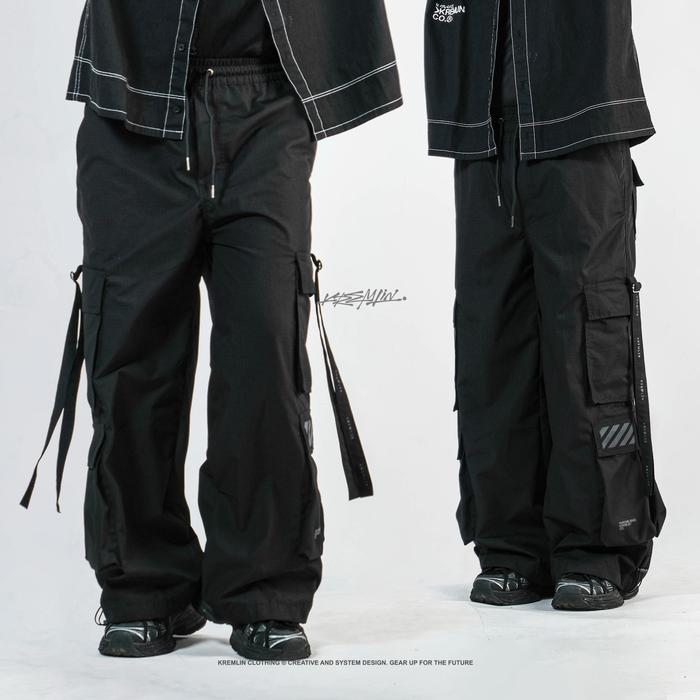 Gambar KREMLIN Loose Pants Long Celana Cargo Streetwear - PARANOID - S dari Kremlin Clothing Kota Bandung Tokopedia