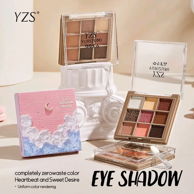 YZS Eyeshadow Pallete 9 Warna Eyeshadow Shimmer Perona Mata Matte Tahan Air 0