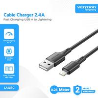 Gambar VENTION LAQBC Kabel Data Charger Pendek Powerbank USB A to Lightning Fast Charging 2.4A 480Mbps PVC Type Power Bank 0.25M 25 CM Cable dari Pampam Shop Kab. Tangerang 2 Tokopedia