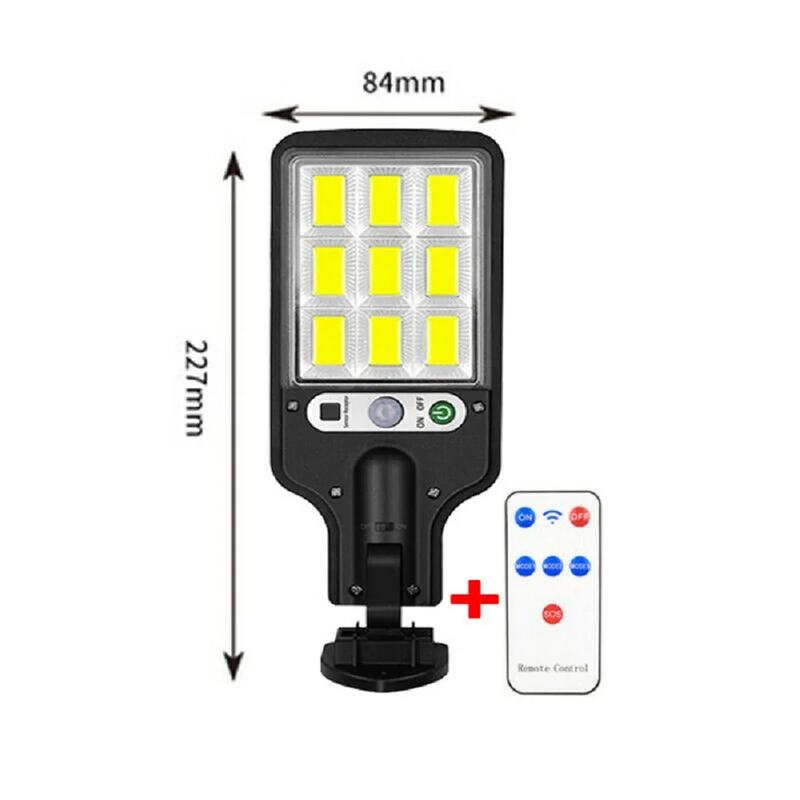 Product Introduction of 2 - 8Pcs 108 COB LED Solar Lights Outdoor With 3 Mode Waterproof IP65 120° Motion Sensor Security Lighting 9600Lum LED Wall Street Lamp With Remote Controller For Yard Garden Decor 18
