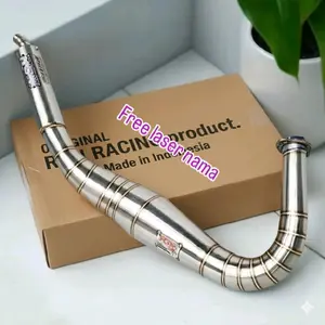 RX KING KOLONG KOBRA PREMIUM. DIAMETER 37. SUARA GARING NGENCRING TENAGA POWER. ORIGINAL RGN RACING knalpot  stainless Motorcycle
