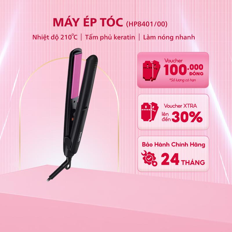 Máy Ép Tóc PHILIPS HP8401/00, Sử Dụng Dễ Dàng, Làm Nóng Nhanh, An Toàn, Bảo Hành 24 Tháng