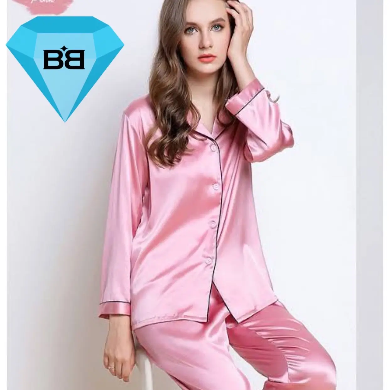 [PP] piyama wanita lengan panjang satin silk