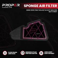 Gambar PROPER RACING LINE SPONGE AIR FILTER GENIO BEAT DELUX SCOOPY NEW 2021 BEAT STREET dari Proper Racing Line Kota Administrasi Jakarta Utara 1 Tokopedia