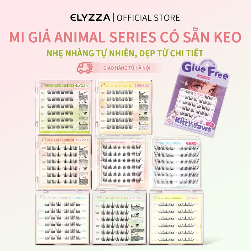 COMBO SALE-Hà Nội Mi Giả Có Keo Sẵn ELYZZA Lông Mi Tự Dính Không Cần Keo Sợi Mi Tự Nhiên Dễ Gắn & Sử Dụng Nhiều Lần Mi Cụm Phù Hợp Nối Mi & Trang Điểm Hàng Ngày
