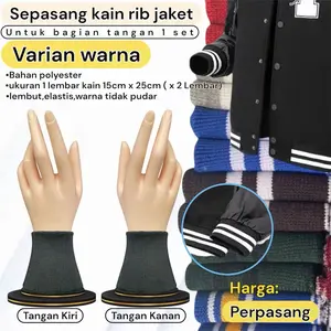Rib bur jaket KHUSUS bagian tangan kanan dan kiri polyester premium harga perpasang