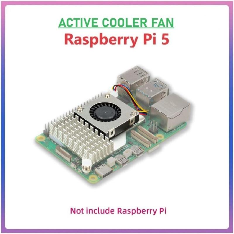 SILVER Active Cooler Fan for Raspberry Pi 5 Integrated with Heatsink ...