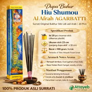 Dupa Buhur Hiu Shumou Al Afrah AGARBATTI Surrati Original Bukhur Stik Lidi asli Arab  20 Picis