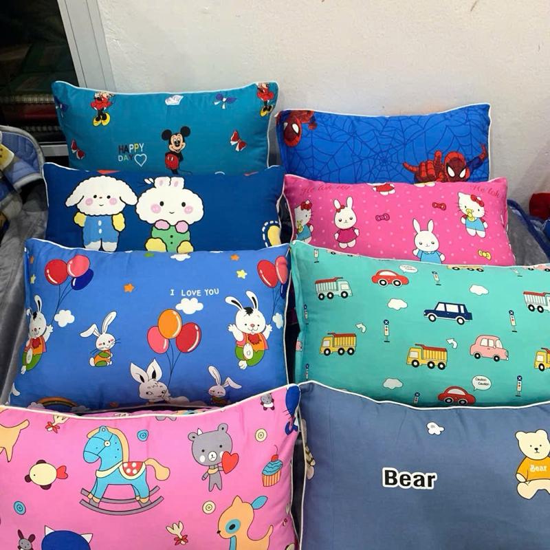Gối Bông vải Cotton 100% cho bé siêu thấm hút mồ hôi cho trẻ em
