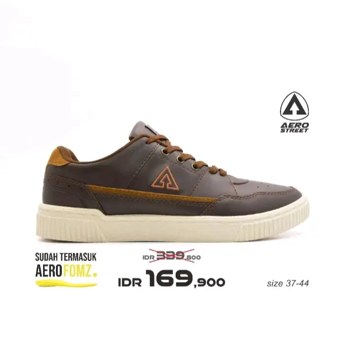 sepatu Aerostreet vintage krem coklat tua