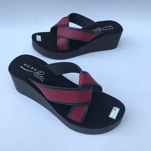 sandal wedges wanita silang kombinasi warna terbaru