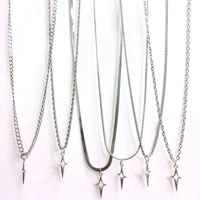KALUNG TITANIUM BADUL BINTANG PANJANG VIRAL DAN KEKINIAN DAN ANTI KARAT Elegan Stainless