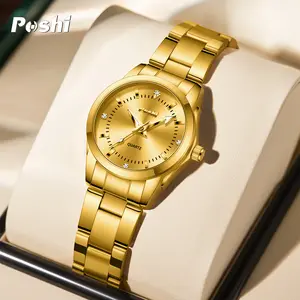 (002 harga telah diganti, cepat beli) Jam Tangan Wanita Poshi 100% Original - Desain Elegan, Bahan Stainless Steel, Tahan Air, Night Glow, Indeks Berlian Mewah PS974 Watches